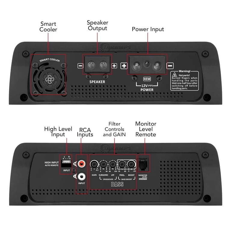 Taramps, Bass 1200, 1 Ohm, 1200 Watts RMS Car Amplifier - Walmart.com