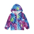 thumbnail image 2 of NAISIBABY Boys Girls Jacket, Lightweight Tie-dye Outerwear Windbreaker Kids Hooded Coat Purple 3-4T, 2 of 8