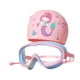 thumbnail image 4 of Gorro de natación para niños, gafas de natación transparentes sin fugas, protección con tapones para los oídos, gafas Rosado azul, 4 of 9