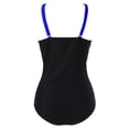 thumbnail image 4 of Aayomet Maillot de Bain Athlétique Women Résistant au Chlore Col Haut une Pièce, Bleu TTG, 4 of 5