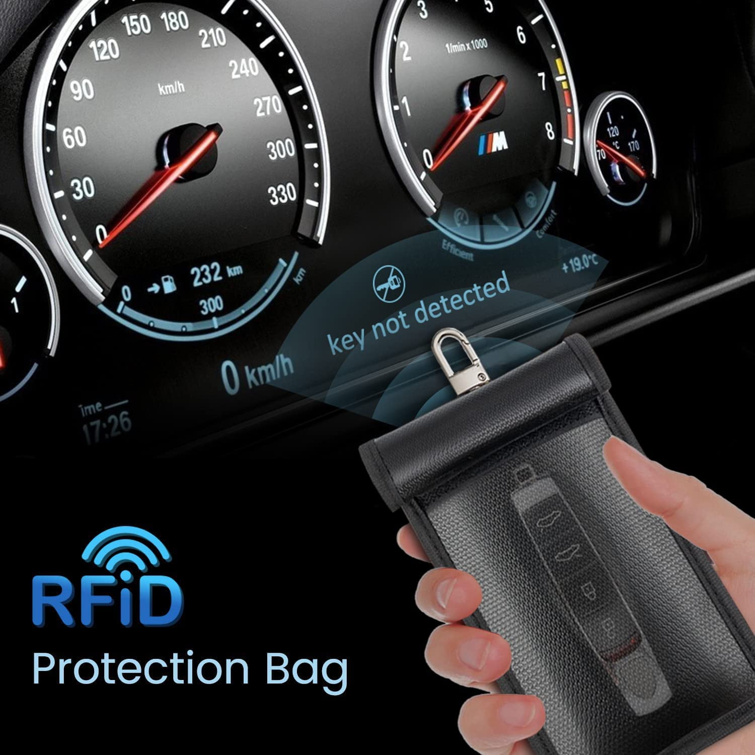 Faraday Bags EMP Proof,4 Pack Faraday Key Fob Protector for Car Keys & Phones & Tablets,Anti Tracking Car Key Signal Blocker, Fireproof & Waterproof Faraday Pouch RFID Bags Case
