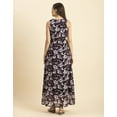 thumbnail image 5 of Moomaya Womens Printed Sleeveless Maxi Dress, V-Neck Party wear, Flared Resort Dress, 5 of 8