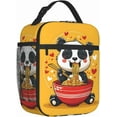 thumbnail image 2 of Insulated Lunch Bag - Reusable Lunch Tote for Office, Work, Picnic, Travel - Cartoon Panda with Ramen Design - Durable, Thermal Insulated, Leakproof for Adults - Playful, Premium Unisex, 2 of 6