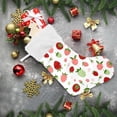 thumbnail image 6 of Coolnut Strawberry Christmas Stocking, Personalized Large Candy Stocking, Xmas Stockings Decoration Hanging Gift for Family Holiday Party Ornaments Decor Fireplace, 6 of 7