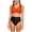Orange, variant on [CHSJU] Color Block Two Piece Bikini Set Stylish Swim Bathing Suit For Teen Girls Outdoor Beach Swimming