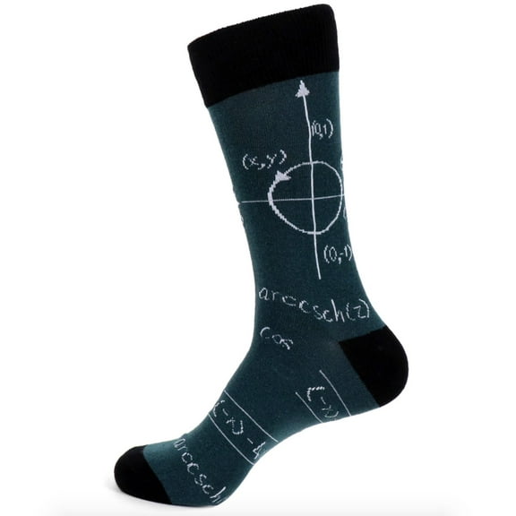 Urban-Peacock Men's Novelty Fun Socks - Math & Mathematics - Green - 1 Pair