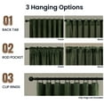 thumbnail image 2 of SUSIELADY Velvet Blackout Curtains 84 Inches, 2 Panels, Thermal Insulated Luxury Soft Window Drapes for Bedroom & Living Room, Rod Pocket and Back Tab, 52W x 84L Inches, Olive Green, 2 of 8