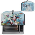 thumbnail image 2 of Renewold Toaster Oven Protector Stain-Resistant Polyester Smart Oven Air Fryer Protective Case with Accessory Pockets Home Kitchen Decoration, 22.5 x 18.5 x 13 Inches, Cow Flower Oil-painting, 2 of 7