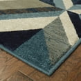 thumbnail image 3 of 1' x 3' Blue Grey Machine Woven Geometric Indoor Area Rug, 3 of 3