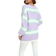 thumbnail image 4 of SUNSIOM Women’s Plus Size Knit Cardigan Long Sleeve Contrast Color Open Front Chunky Sweater Loose Tops, 4 of 9