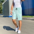 thumbnail image 6 of Balery Blue Bright Men's Cotton Knit Pajama Shorts Waistband & Pockets,Short Pajama Pants-Medium, 6 of 8