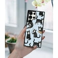 thumbnail image 5 of WIRESTER Shockproof Soft Rubber Cover Case for Samsung Galaxy S25 Ultra 6.8" 2025, Black White Tuxedo Cat Playful Postures On Pale Aqua Background, 5 of 5