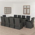 thumbnail image 1 of vidaXL 11 Piece Outdoor Dining Set with Cushions Poly Rattan Black, 1 of 5