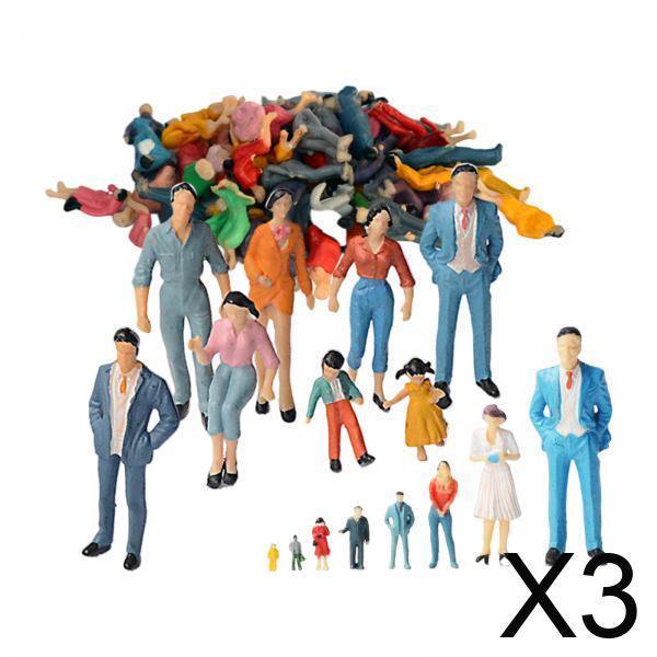 3 Figuras Pintadas A Mano, Poses Variadas, Mesa De Arena, Paisaje Pequeño Decorativo, 100 Uds. 75.
