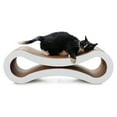 thumbnail image 4 of PetFusion Ultimate Durable Cat Scratcher Lounge & Bed with Cat Scratching Pad, Reversible Infinity, White, 33.90"L, 4 of 8