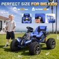 thumbnail image 5 of East doll 24V Ride on Toys for Big Kids, 24V Ride ons Car ATV for Kid with 4×200W Motors, Parent Remote Control, Bluetooth Music, Adjustable Seat, Off Road Kids Electric Car for Ages 3-12, Blue, 5 of 10