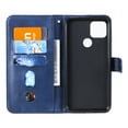 thumbnail image 3 of Étui pour Google Pixel 4A 5G Portefeuille à Poche Zippée Étui en Cuir Fermeture Magnétique Couverture Rabattable - Bleu, 3 of 5