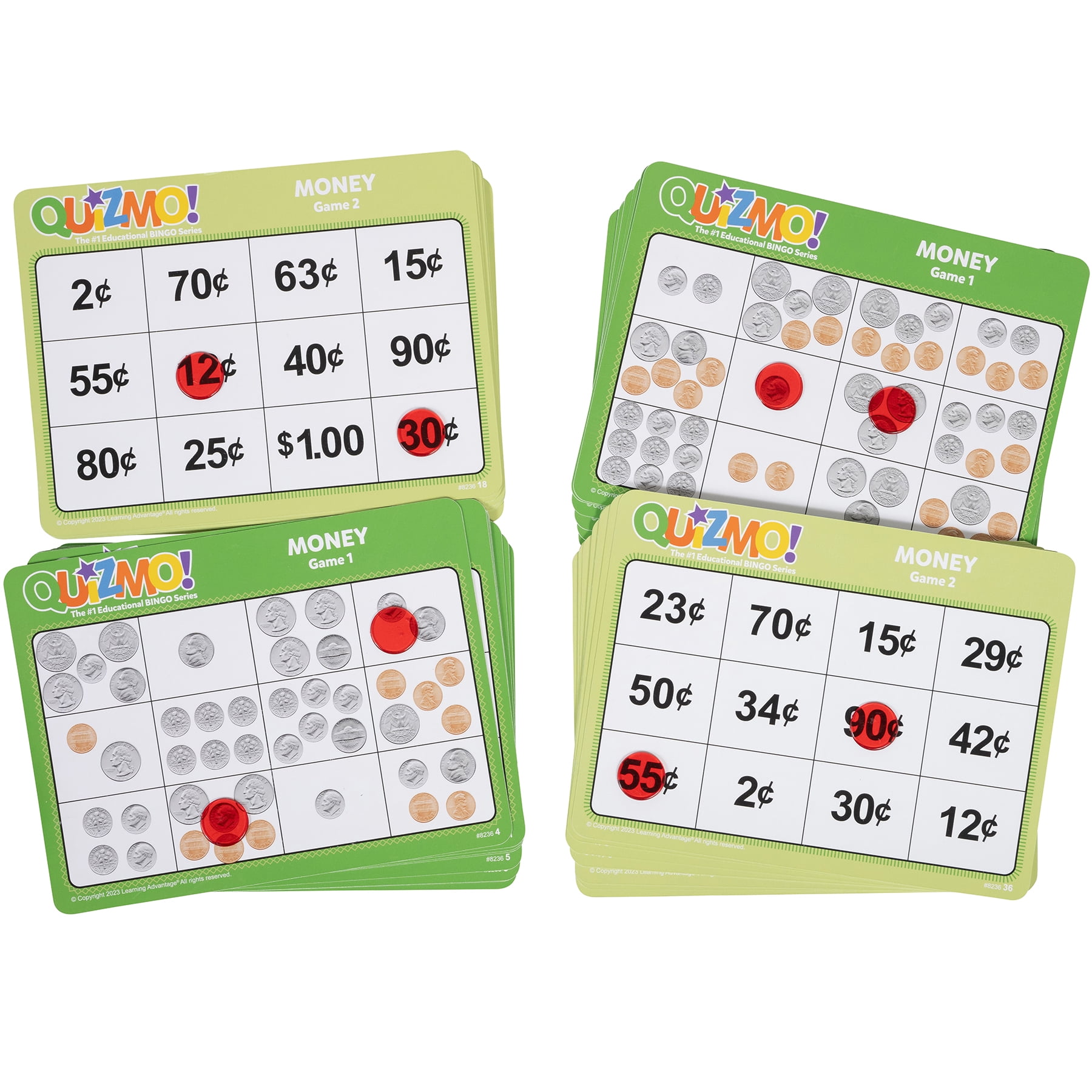 Learning Advantage QUIZMO Money - Bingo-Style Money Game