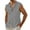 Gray, variant on Horkkom Button Down Shirt Men Summer Solid Color Tank Tops Linen Beach Shirts Casual Sleeveless Shirts