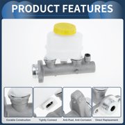 Brake Master Cylinder Reservoir No.460101E412 for Nissan Altima 1993-2000 Hydraulic Master Cylinder Silver Tone White Aluminum Alloy 1 Pc