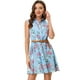 thumbnail image 1 of Día de San Patricio Vestido Sin Mangas Con Cinturón Estampado Por Encima De La Rodilla Con Media Tapeta Para Mujer Azul celeste M, 1 of 6