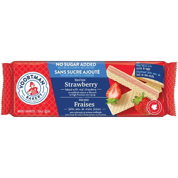 No Sugar Added Strawberry Wafer Cookies, 250 g