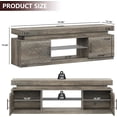 thumbnail image 2 of FANRAL Led TV Stand for Living Room,Bedroom TV Stand for 65 inch TV,Modern Entertainment Center,Wood TV Stand TV Cabinet with Power Outlet & Rgb Led Lights & Adjustable Glass Shelf,Gray, 2 of 9