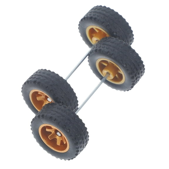 Golden Rubber Replacement Wheels for 1:64 Scale Car Models Perfect Fit DIY