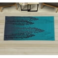 thumbnail image 1 of Country Decorative Rug, Pine Trees in the Forest on Foggy Seem Ombre Backdrop Wildlife Adventure Art, Quality Carpet for Bedroom Dorm and Living Room, 6 Sizes, Sky Blue, by Ambesonne, 1 of 1