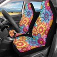 thumbnail image 2 of XYZCANDO Soft Car Seat Covers Auto Sedan Truck, Non-Slip Breathable Car Front Seat Covers 2 pcs Polyester Fabric Datura Flower Pattern, 2 of 10