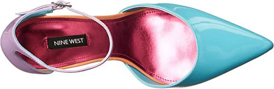 Nine West Faiz3 Light Blue/Lilac Ankle Strap Pointed Toe Nine West Faiz3 Light Blue/Lilac Ankle Strap Pointed Toe