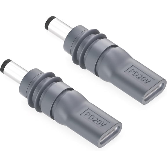 2PCS Starlink Mini Power Adapter USB C to DC Power Cable Adapter for Starlink Mini Accessories Input 20V Type C Male to DC 5.5 x 2.1mm Female Converter Work with 100W PD Source