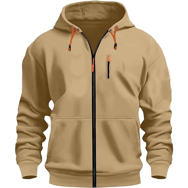 Plebaso Chandails à Capuche Zippés pour Hommes à Manches Longues Veste Décontractée Chandails à Capuche d'Extérieur pour Hommes avec Poches