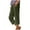 Army Green, variant on Simua Capri Pants for Women Casual Summer Beach Elastic Drawstring Waist Travel Baggy Trousers with Pockets
