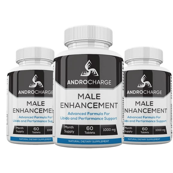 (3 Pack) Androcharge Pills For Men, Androcharge Male Supplement Advanced Formula, 180 Count