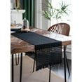 thumbnail image 5 of Hotian Macrame Linen Fall Table Runner with Tassel for Kitchen Dining and Home Decor Black 63" x 11.8", 5 of 5