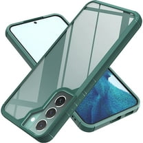 Casus Shockproof Bumper Hard Clear Back Cover Case for Samsung Galaxy S22 - Green