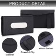 thumbnail image 3 of Car Sun Visor Tissue Box, Leather Car Sun Visor Accessories Tissue Holder Clip, Leather Tissue Storage Containers (Black), 3 of 7