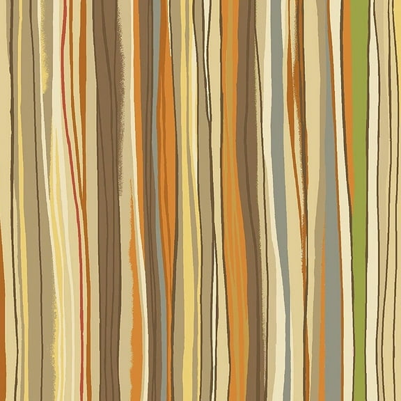 Brown and Beige Stripes Songbook Harvest by Laura Berringer Marcusfabrics