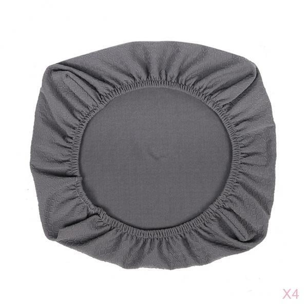4 de asiento de comedor tapizadas , funda para cojín de asiento Grey_M Gloria Funda de asiento de silla de comedor