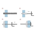 thumbnail image 4 of Unique Bargains 50mm Length M5 Female Thread Spring Loaded Hollow Wall Anchor Wing Nuts 10 Pcs, 4 of 4