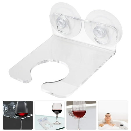 FOMIYES Acrylic Wine Glass Holder for Shower and Bathtub Compact Design with Stable Weight Capacity Easy to Install
