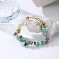 thumbnail image 3 of Pulseras simples de arcoíris de moda, cuentas de piedra Natural, regalo de joyería de fiesta para mujer, 2 uds., 3 of 5