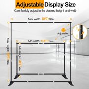 EMART 10x10 ft Heavy-Duty Adjustable Step and Repeat Backdrop Stand Kit for Photography, Trade Show, Photo Booth