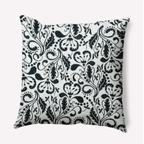 18" x 18" Simply Daisy Aurora Polyester Accent Pillow, Black Qty 1
