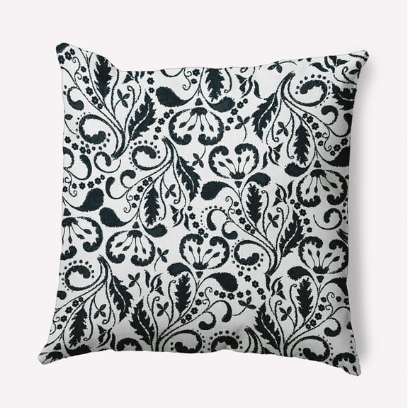 16" x 16" Simply Daisy Aurora Polyester Accent Pillow, Black Qty 1