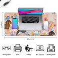 thumbnail image 5 of Long Mouse Pads for Desk,Dachshund and Flower Desk Mats on Top Of Desks, Desk Mouse Pad Extra Large with 3mm Non-Slip Base and Stitched Edge for Gaming,Office,Work,Home 35.4"x15.7", 5 of 6