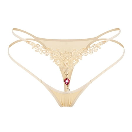 

Women Crotch T Fun Thong Ice Underwear Pants Low Underpants Waist Hollow Wide Transparent Adult Lingerie Womens Latex Sparkly Lingerie Lingerie for Valentines Day