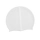 thumbnail image 1 of Gorro de natación de silicona de alta elasticidad para adultos que mantiene el cabello seco. Blanco, 1 of 9