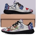 thumbnail image 3 of God Bless America 4th Of July American flag Wreath Shoes Sneakers Black Size 12, 3 of 7